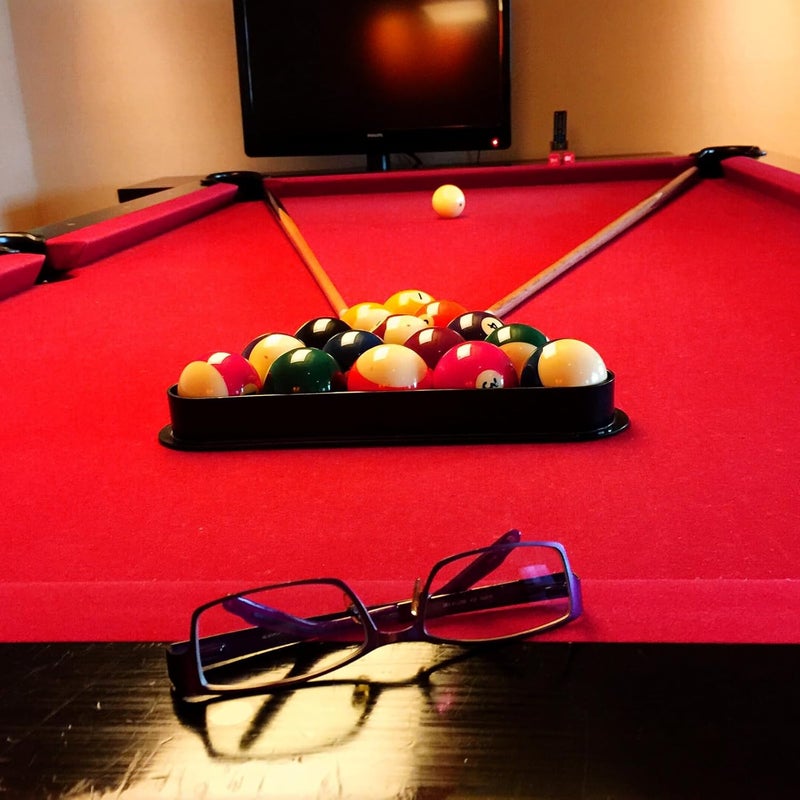 Zelphvt Pool Table Felt 8.5ft Red Billiard Cloth with 6 Cloth Strips for Bars Clubs Hotels Billiard Table - Image 5